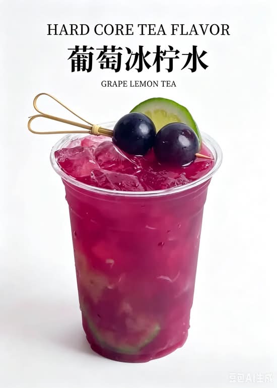 葡萄冰柠茶Grape lemon iced tea